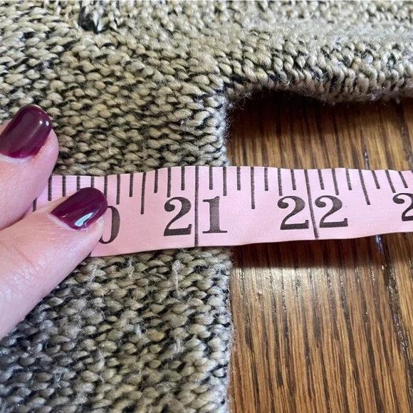 Christopher & Banks Brown Tan Open Neck Sweater Toggles Size Large - Picture 5 of 6